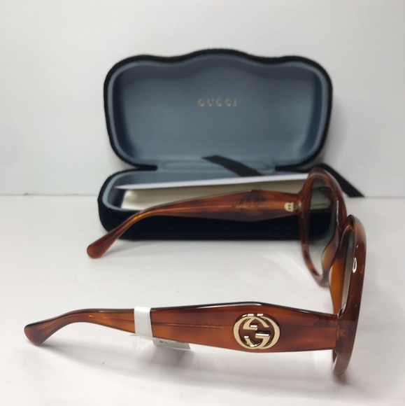 New - 💯  Original Gucci Grey Gradient Geometric Ladies Sunglasses GG0796S-003 - Picture 5 of 10